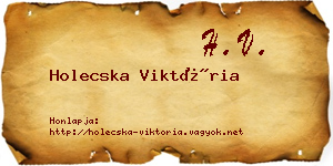 Holecska Viktória névjegykártya